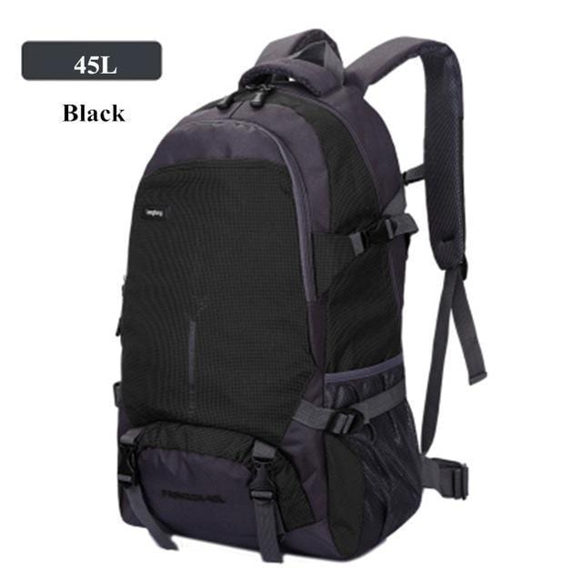 Fashion Waterproof Nylon Backpack Men Travel Backpack Multifunction Bags Male Laptop Backpacks-Black 45L-JadeMoghul Inc.