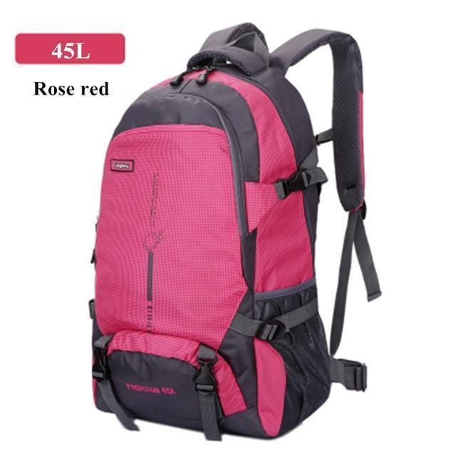 Fashion Waterproof Nylon Backpack Men Travel Backpack Multifunction Bags Male Laptop Backpacks-Rose red 45L-JadeMoghul Inc.