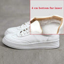 Fashion White Split Leather Women Chunky Sneakers White Shoes Lace Up Tenis Feminino Zapatos De Mujer Platform Women Casual Shoe JadeMoghul Inc. 