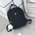 Fashion Women Backpack for School Teenagers Girls Stylish School Bag Ladies Canvas Fabric Backpack Female Bookbag Mochila-Black-JadeMoghul Inc.