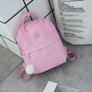 Fashion Women Backpack for School Teenagers Girls Stylish School Bag Ladies Canvas Fabric Backpack Female Bookbag Mochila-Pink-JadeMoghul Inc.