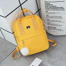 Fashion Women Backpack for School Teenagers Girls Stylish School Bag Ladies Canvas Fabric Backpack Female Bookbag Mochila-Yellow-JadeMoghul Inc.