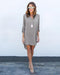 Fashion Women Casual Elegant Dress - Long Sleeve Chiffon Dress-Gray-S-JadeMoghul Inc.