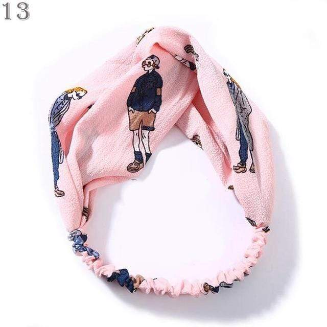 Fashion Women Girls Summer Bohemian Hair Bands Print Headbands Vintage Cross Turban Bandage Bandanas HairBands Hair Accessories AExp