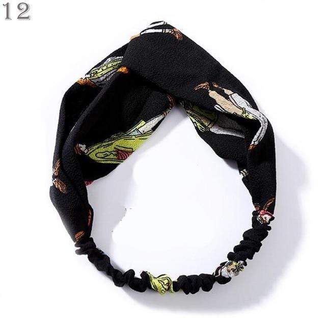 Fashion Women Girls Summer Bohemian Hair Bands Print Headbands Vintage Cross Turban Bandage Bandanas HairBands Hair Accessories AExp