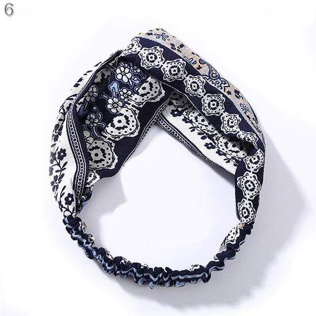Fashion Women Girls Summer Bohemian Hair Bands Print Headbands Vintage Cross Turban Bandage Bandanas HairBands Hair Accessories AExp