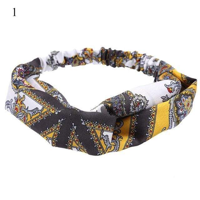 Fashion Women Girls Summer Bohemian Hair Bands Print Headbands Vintage Cross Turban Bandage Bandanas HairBands Hair Accessories AExp