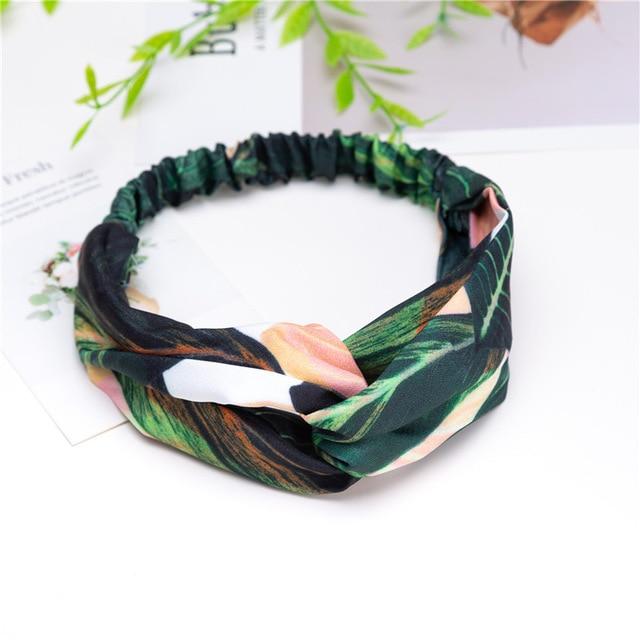Fashion Women Girls Summer Bohemian Hair Bands Print Headbands Vintage Cross Turban Bandage Bandanas HairBands Hair Accessories JadeMoghul Inc. 