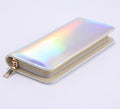 Fashion Women Leather Wallet Hologram Color Clutch Wallets And Purses Leather Long Brand Money Purse Credit Card Wallet-Silver-China-JadeMoghul Inc.