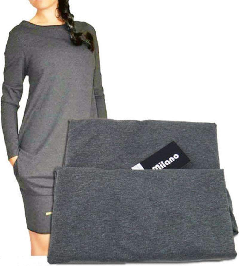 Fashion Women Long Sleeve Casual Pocket Dress-Dark Gray-S-JadeMoghul Inc.