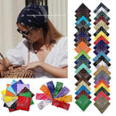 Fashion Women Print Bandana Scarf Hip-hop Bandanas Cross Turban Headband Face Mask Hair Tie Vintage Multifunctional Square Scarf AExp