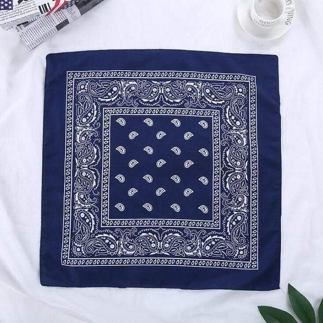 Fashion Women Print Bandana Scarf Hip-hop Bandanas Cross Turban Headband Face Mask Hair Tie Vintage Multifunctional Square Scarf AExp