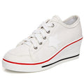 Fashion Women Shoes Woman Casual Shoes Comfortable Lace Up Platform Sneakers Wedges Denim Canvas Shoes Breathable Flat Shoe-white-4-JadeMoghul Inc.