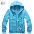 Fashionable Fleece Sweatshirts For Men / Thick Cardigan / Hoodies-Lake Bule-S-JadeMoghul Inc.