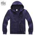 Fashionable Fleece Sweatshirts For Men / Thick Cardigan / Hoodies-Navy-S-JadeMoghul Inc.