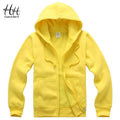 Fashionable Fleece Sweatshirts For Men / Thick Cardigan / Hoodies-Yellow-S-JadeMoghul Inc.