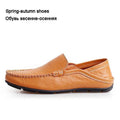 Fashionable Genuine Leather Loafers / Men Luxury Flats-yellow-6.5-JadeMoghul Inc.