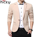 Fashionable Men Blazer / Casual Slim Fit Suit Jacket-Black-XXXL-JadeMoghul Inc.