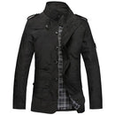 Fashionable Men Jacket Casual Wear / Thin Spring Coat-Black-L-China-JadeMoghul Inc.