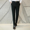 Fashionable Men Pure Color Suit Pants / High Quality Leisure Trousers-Black-S-JadeMoghul Inc.