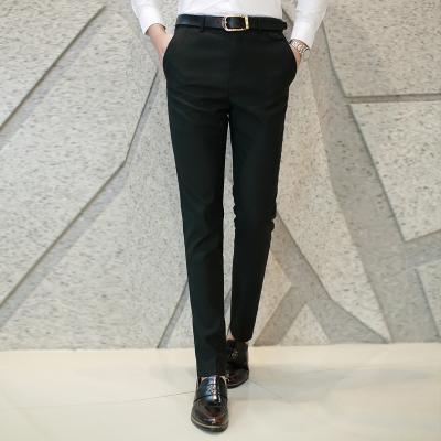 Fashionable Men Pure Color Suit Pants / High Quality Leisure Trousers-Black-S-JadeMoghul Inc.