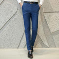 Fashionable Men Pure Color Suit Pants / High Quality Leisure Trousers-hai lan-S-JadeMoghul Inc.