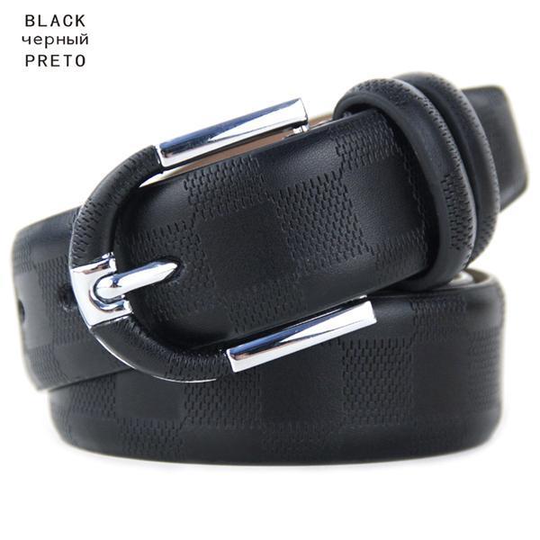 fashionable mens belts pin buckle branded belts for men genuine leather black brown 3.5cm belt pants-BLACK-110cm-JadeMoghul Inc.