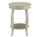 Fashionable Side Table, Antique White-Side Tables and End Tables-Antique White-MDF Solid Wood Leg-JadeMoghul Inc.