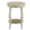 Fashionable Side Table, Antique White-Side Tables and End Tables-Antique White-MDF Solid Wood Leg-JadeMoghul Inc.