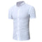 Fashionable Slim Fit Short-Sleeves Top / Solid Color Men Dress Shirt-White-Asia XL 175CM 75KG-JadeMoghul Inc.