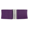Fashionable Wide Metal Hook Stretchable Elastic Waistband-purple-L-JadeMoghul Inc.