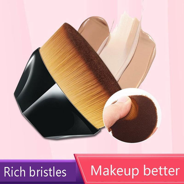 Fast Shipping Single Six Foundation Makeup Brush Flat Top Hexagon Face Blush Powder Makeup Brush For Cream Or -Powder Cosmetics AExp