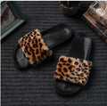 Faux Fur Sliders Flip Flops-Leopard7-6-JadeMoghul Inc.