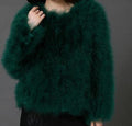 Faux Fur Zippered Jacket-Green-XXXL-JadeMoghul Inc.