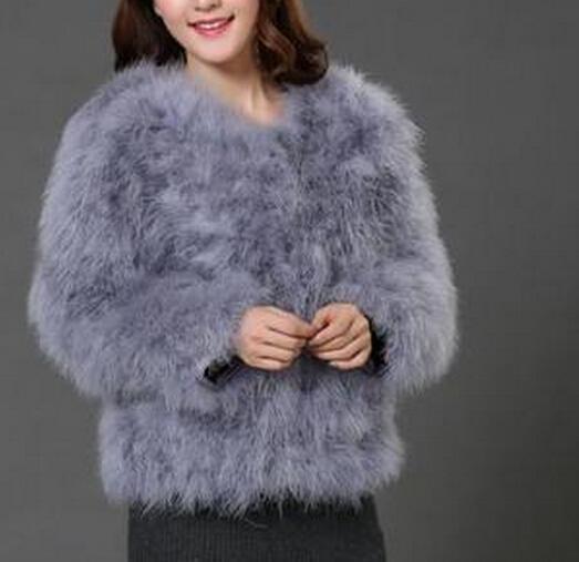 Faux Fur Zippered Jacket-light Grey-S-JadeMoghul Inc.