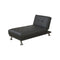 Faux Leather Adjustable Chaise with Chromed Leg, Black-Indoor Chaise Lounge Chairs-Black-Solid Pine Plywood Chromed Leg Black Faux Leather-JadeMoghul Inc.