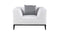 Faux Leather Upholstered Wooden Chair with Metal Tapered Legs, White and Black-Accent Chairs-White and Black-Faux Leather, Wood and Metal-JadeMoghul Inc.