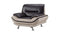 Faux Leather Upholstered Wooden Chair with Slender Legs Support, Dark Brown and Beige-Accent Chairs-Brown and Beige-Faux Leather, Wood and Stainless Steel-JadeMoghul Inc.