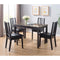 Faux Marble Top Splendid Dining Table, Dark brown-Dining Tables-Dark Brown-Wood-JadeMoghul Inc.