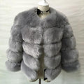 Faux Mink fashion Winter Jacket-Grey-S-JadeMoghul Inc.