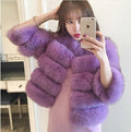Faux Mink fashion Winter Jacket-Purple-S-JadeMoghul Inc.