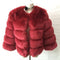Faux Mink fashion Winter Jacket-Wine red-S-JadeMoghul Inc.