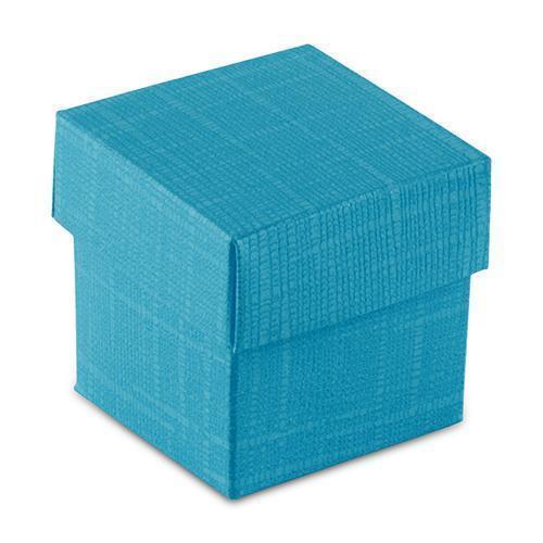 Favor Boxes Bags & Containers Oasis Blue Square Favor Box with Lid (Pack of 10) Weddingstar