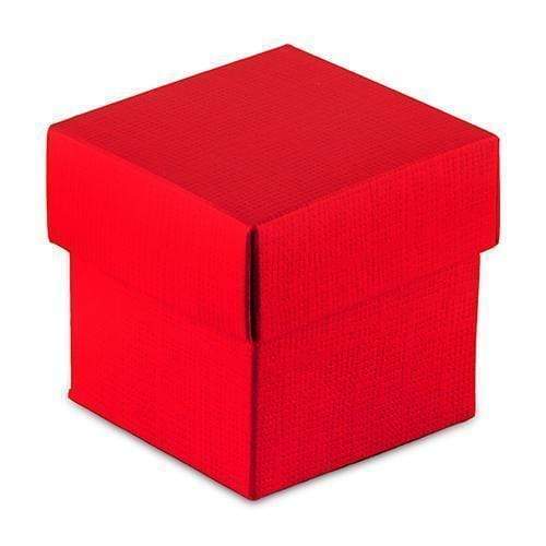 Favor Boxes Bags & Containers Passion Red Square Favor Box with Lid (Pack of 10) Weddingstar