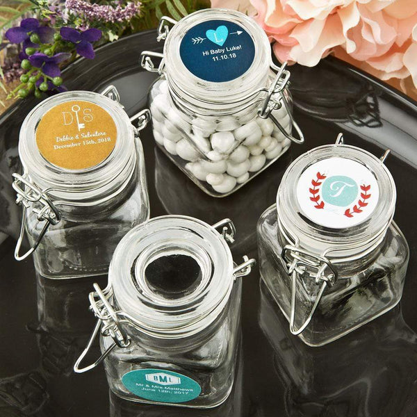Favor Boxes Bags & Containers Personalized Classic Apothecary Glass Jar - Expressions Fashioncraft