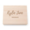 Favor Boxes Bags & Containers Personalized Wooden Keepsake Gift Box with Hinged Lid - Script Etch (Pack of 1) Weddingstar