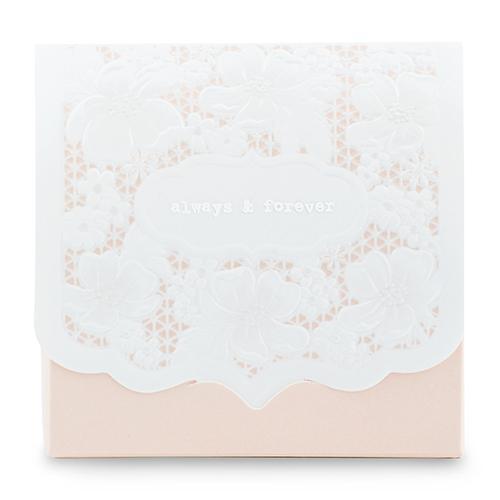 Favor Boxes Bags & Containers Pretty Lace Favor Box - Blush (Pack of 10) Weddingstar