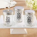 Favor Boxes & Containers Personalized Printed Glass Mason Jar - Eat, Drink & Be Married (3 Sets of 12) Kate Aspen