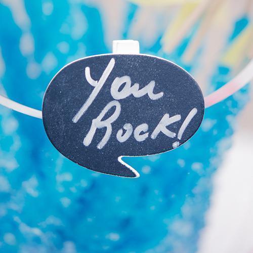 Favor Speech Bubble Chalkboard Clips White (Pack of 6) JM Weddings