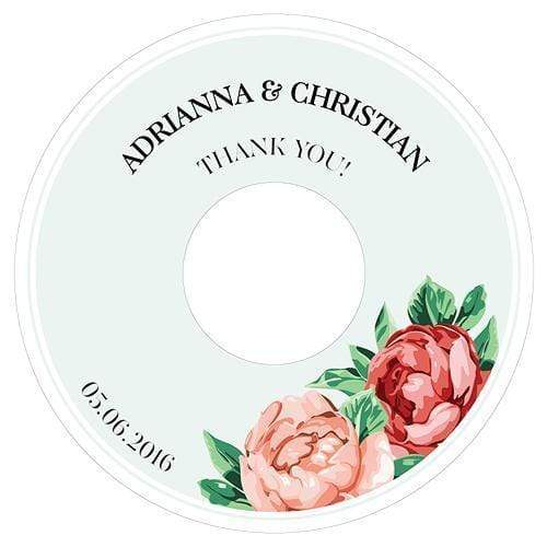 Tea Rose Diecut CD Label (Pack of 1)